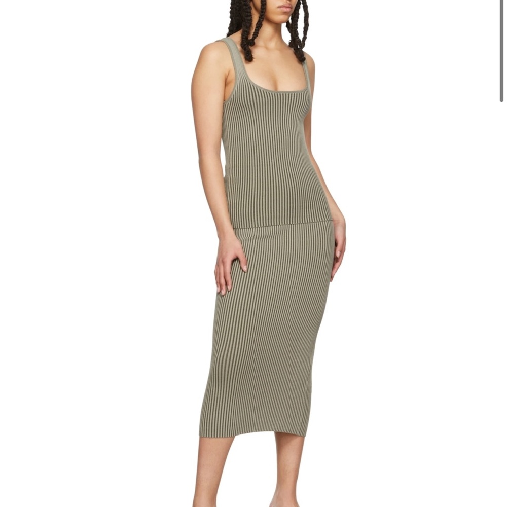Anine Bing knit outfit in khaki
